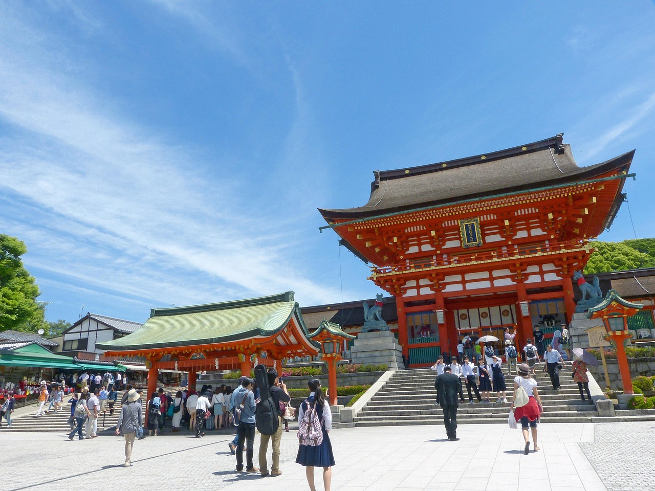 kyoto, shrine, japan, kyoto prefecture, buddhist, temple, architecture, historical, landmark, structure, blue sky, kyoto, kyoto, japan, japan, japan, japan, japan