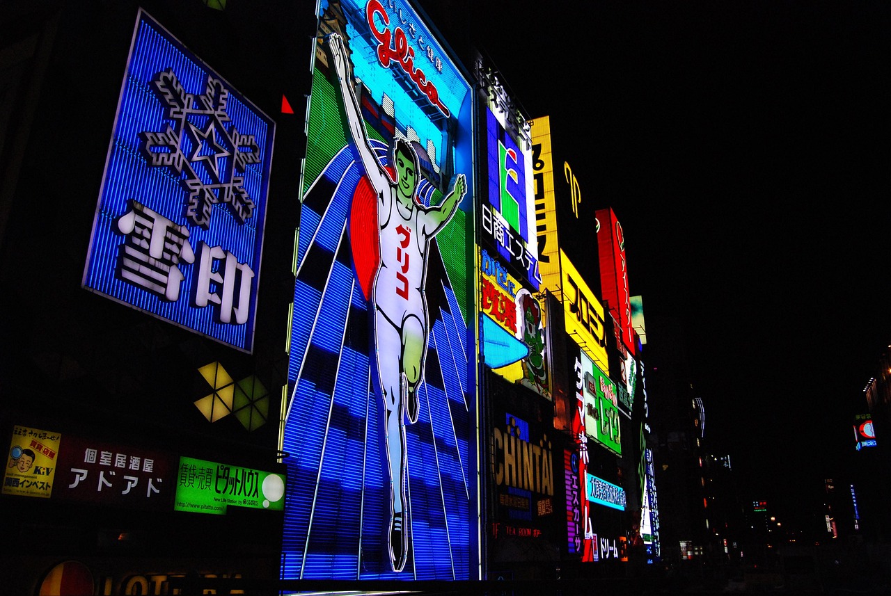 night view, osaka, minami, dotonbori, urban, glico, neon, osaka, dotonbori, dotonbori, dotonbori, dotonbori, dotonbori, glico
